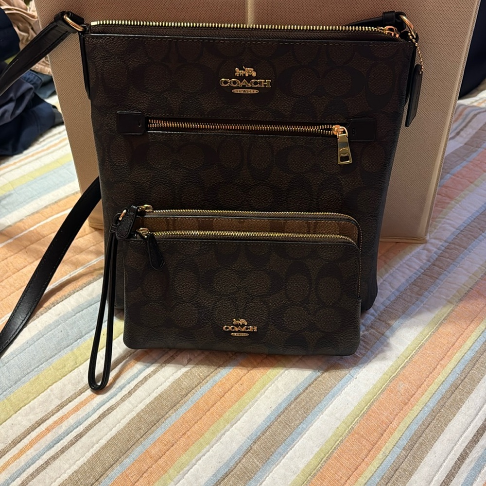 Coach crossbody and wallet set